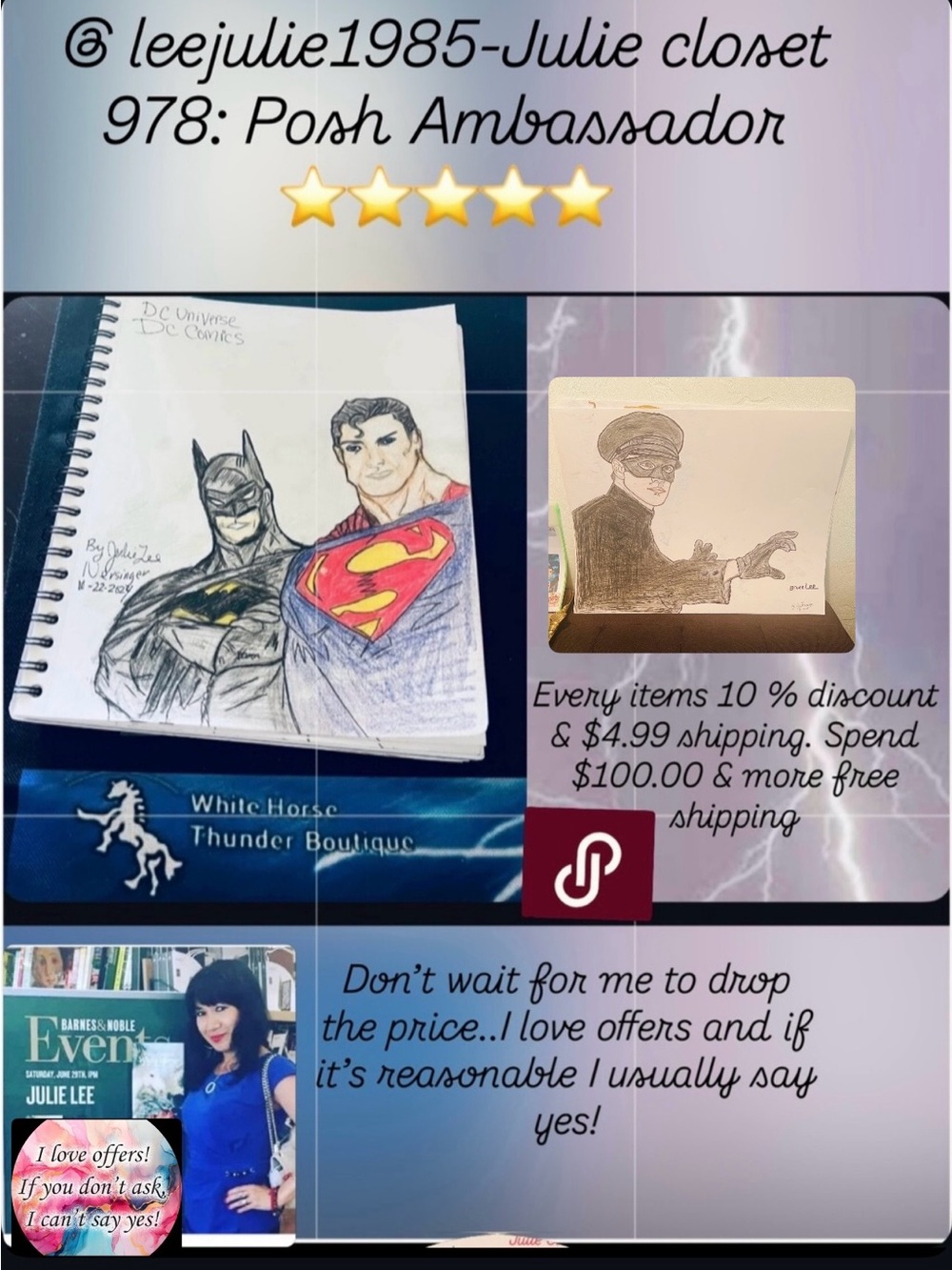 #2533*White Decorative Glass Candle with Blue Accent - Picture 7 of 16